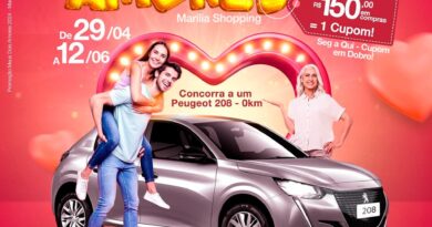 Marília Shopping sorteia Peugeot 208 0km na campanha ‘Meus Dois Amores’