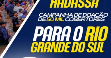Grupo Hadassa cria campanha para doar50 mil cobertores ao Rio Grande do Sul