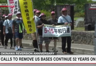 Marcha pela paz marca o 52º aniversário de devolução de Okinawa ao Japão