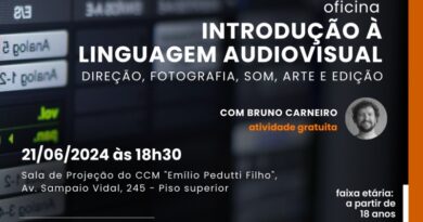 Secretaria Municipal da Cultura de Marília abre inscrições para oficina de ‘Introdução à Linguagem Audiovisual’, com Bruno Carneiro