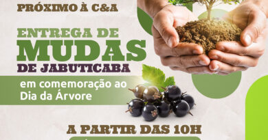 Marília Shopping celebra dia da árvore com distribuição de mudas de jabuticaba