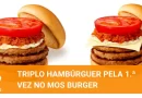 Pela primeira vez triplo hambúrguer no Mos Burger