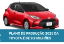 Toyota Motor informa produção de 9,9 milhões de unidades em 2025