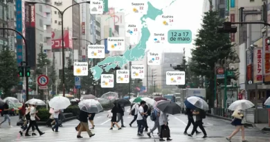 Clima no Japão: Semana começa com nebulosidade e chuva em várias regiões