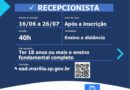 Assistência Social oferece cursos de porteiro/vigia e recepcionista