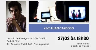 Cultura abre inscrições para a oficina Direção Cinematográfica Artística