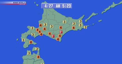 Terremoto com intensidade superior a 5 atinge Hokkaido, no norte do Japão