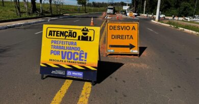 Emdurb intensifica sinalização em nova rotatória próxima ao Bosque Municipal