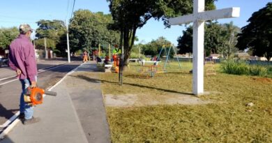 Prefeitura intensifica zeladoria em Padre Nóbrega com foco na pista de cooper e linha férrea
