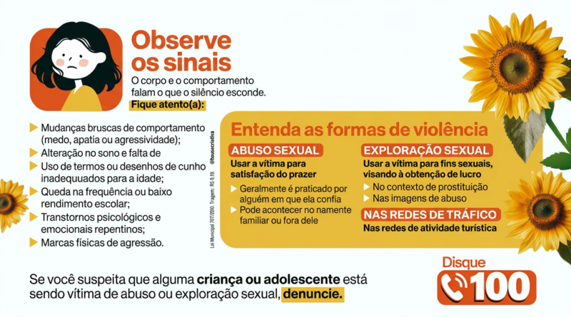 Secretaria de Assistência Social e Cidadania realiza panfletagem de conscientização contra o abuso infantil no Terminal Urbano nesta segunda-feira(25/5)