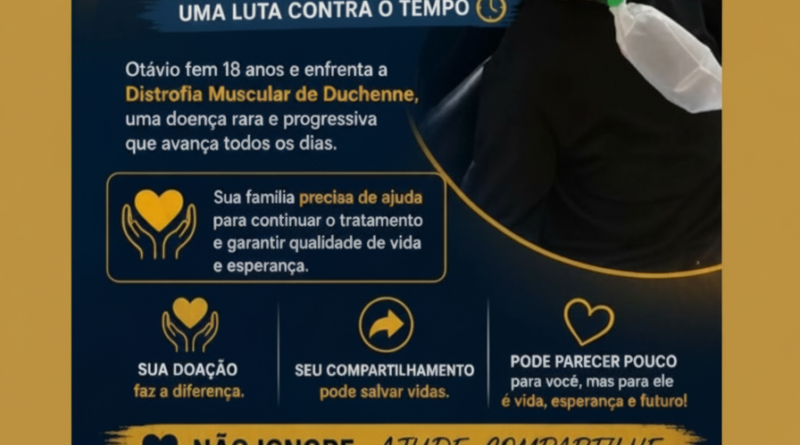 Nosso guerreiro mariliense continua lutando pela vida, Contra doença distrofia muscular de duchenne Doença progressiva degenerativa e sem cura