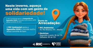 RIC Ambiental reforça solidariedade e apoia Campanha do Agasalho 2026 em Marília
