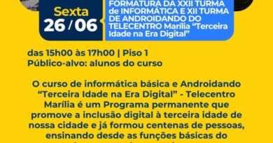 Biblioteca realiza formatura de cursos de tecnologia para terceira idade