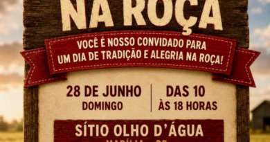 A 4ª Festa na Roça acontece no próximo domingo, 28 de junho
