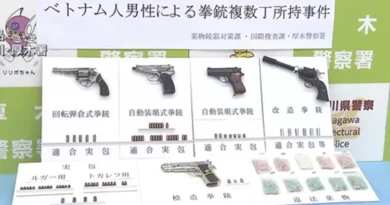Vietnamita é preso em Gunma com quatro armas de fogo, incluindo uma de fabricação brasileira