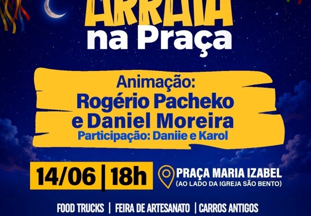 Arraiá na Praça leva tradição junina, música e cultura popular ao centro de Marília