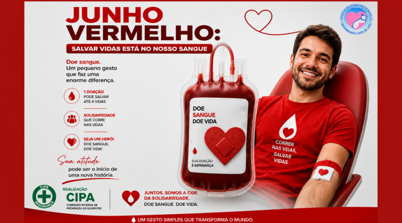 JUNHO VERMELHO – Maternidade mobiliza colaboradores e incentiva doação de sangue