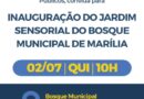Jardim Sensorial será inaugurado no Bosque Municipal nesta quinta-feira (2)