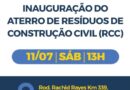 Marília inaugura primeiro aterro licenciado para resíduos da construção civil neste sábado (11)