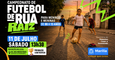Marília terá Campeonato de Futebol de Rua Raiz para crianças e adolescentes no dia 11 de julho