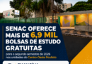 Senac abre mais de 6,9 mil bolsas de estudo gratuitas para qualificação profissional no Centro-Oeste Paulista