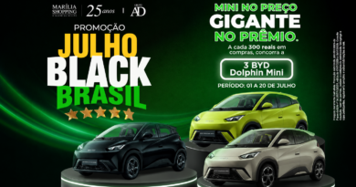 Marília Shopping participa da Julho Black Brasil 2026 e sorteia carros elétricos BYD Dolphin Mini