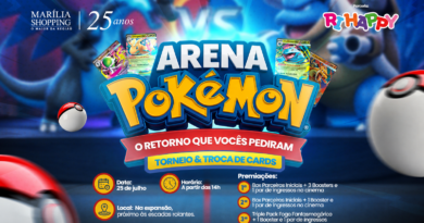 Arena Pokémon leva competição e diversão ao Marília Shopping
