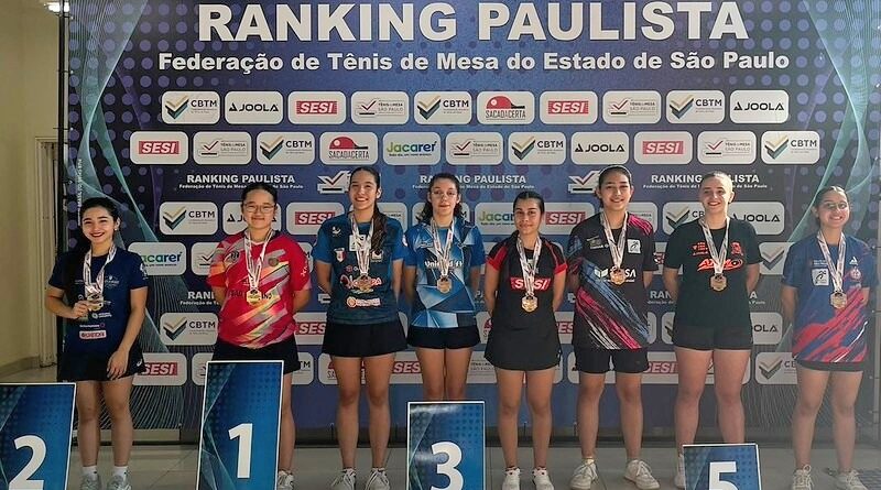 Tênis de Mesa de Marília conquista cinco pódios na 5ª Etapa do Ranking Paulista