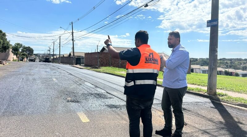 Prefeitura de Marília inicia recapeamento da Rua Urias Avelino de Morais, no bairro César de Almeida