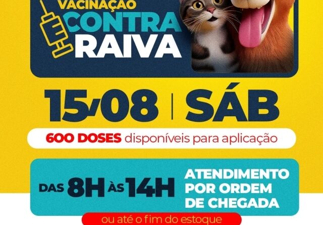USF Novo Horizonte recebe neste sábado (dia 15) mais uma etapa da vacinação antirrábica