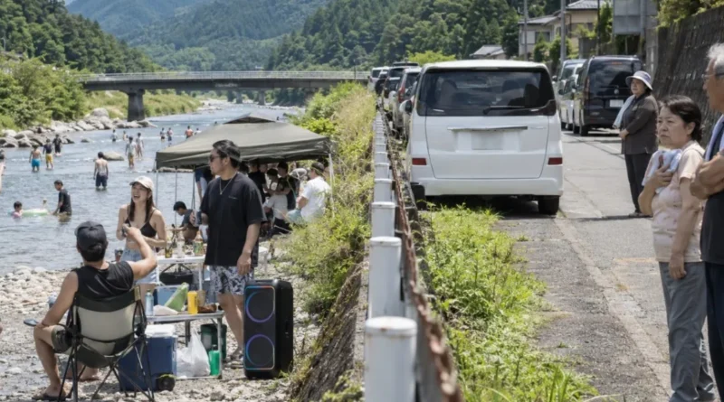 Som alto até de madrugada: lazer nos rios de Gifu gera 200 denúncias
