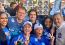 Rogerinho recebe Tarcísio de Freitas em caminhada pelo Centro de Marília