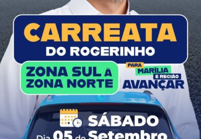 Rogerinho realiza primeira carreata de apoio à candidatura neste sábado em Marília