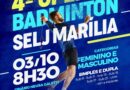 Prefeitura de Marília abre inscrições para o 4º Open de Badminton