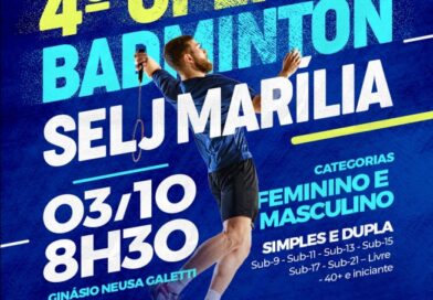 Prefeitura de Marília abre inscrições para o 4º Open de Badminton