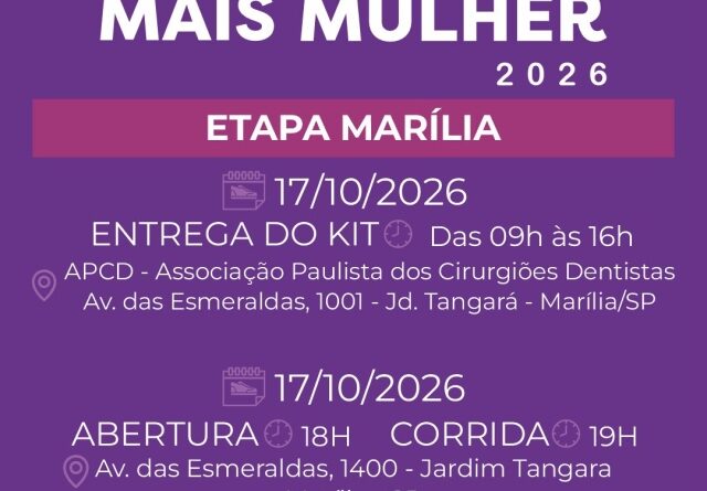 Corrida noturna do Circuito Mais Mulher acontece neste sábado em Marília