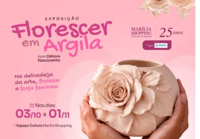 Espaço Cultural do Marília Shopping recebe a exposição “Florescer em Argila” durante o Outubro Rosa