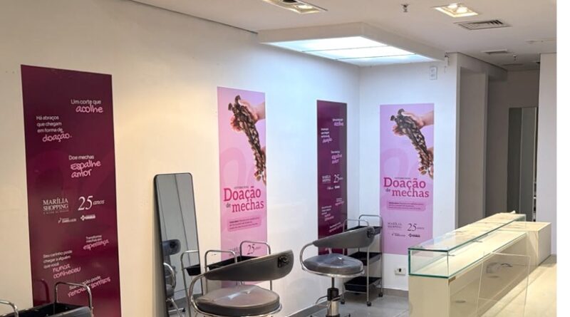 Marília Shopping promove ação de doação de mechas durante o Outubro Rosa