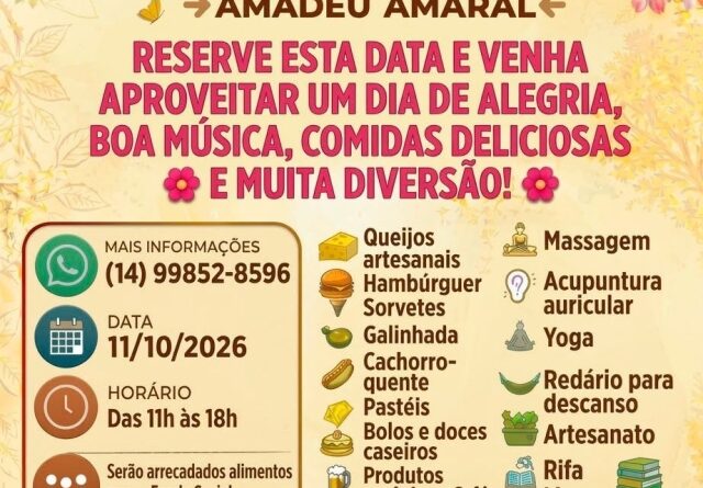 Festival da Primavera movimenta distrito de Amadeu Amaral neste domingo